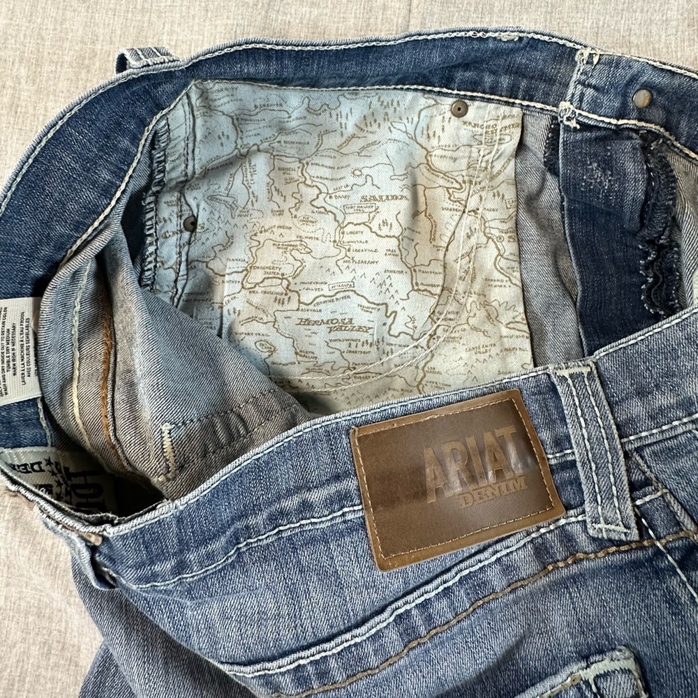 Ariat Denim Low Rise BootCut M4 Sz 35/34 - Picture 8 of 16